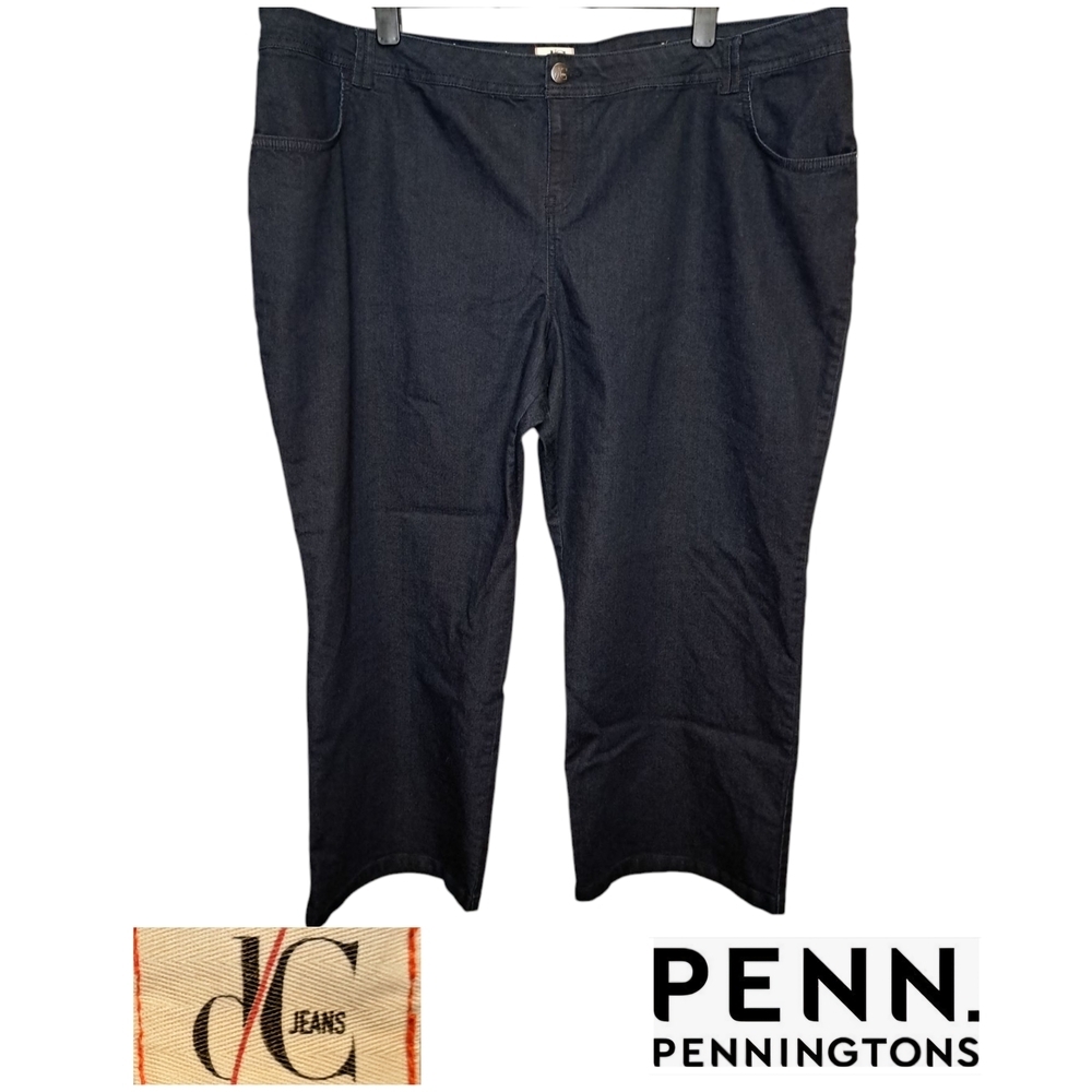 Penningtons - d/C Jeans, Slightly Curvy, Dark Navy Womens Jeans, Size 28p, EUC